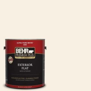BEHR Premium Plus 1 gal. #W F 100 Belgian Cream Flat Exterior Paint 405001