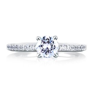 Tacori 18k White Gold 1/5ct TDW Diamond Semi Mount Engagement Ring (G