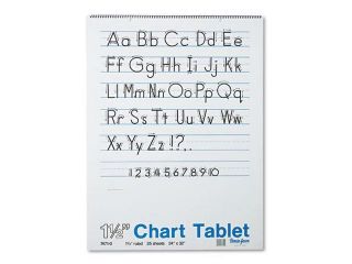 Pacon 74710 Chart Tablets w/Manuscript Cover, Ruled, 24 x 32, White, 25 Sheets/Pad