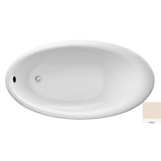 Laurel Mountain Afton Almond Acrylic Oval Drop in Bathtub with Reversible Drain (Common: 34 in x 63 in; Actual: 22 in x 34 in x 63 in