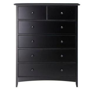 Home Decorators Collection Hawthorne 37 in. W Black 6  Drawer Chest 3064000210