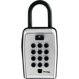 Master Lock Pushbutton Lock Box — 6.3in.L x 5.3in.W x 2.3in.H, Model# 5422D  Combination Locks