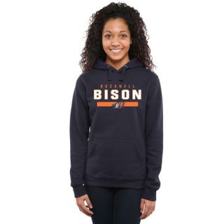 Bucknell Bison Womens Team Strong Pullover Hoodie   Navy Blue