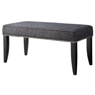 Nailbutton End of Bed Bench   Charcoal