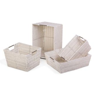 White Storage Woven Baskets (Set of 4)   Shopping   Great