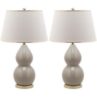Safavieh Jill Double Gourd 25.5'' H Table Lamp with Empire Shade (Set of 2)