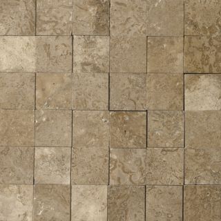 Natural Stone 2 x 2 Travertine Mosaic Tile in Mocha by Emser Tile