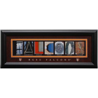 Bowling Green State Falcons 8 x 20 Framed Letter Art