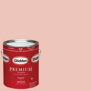 Glidden Premium 1 gal. #HDGO06U Duchess Peach Flat Latex Interior Paint with Primer HDGO06UP 01F