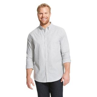 Mens Big & Tall Cotton Button Down Shirt Grey   Merona™