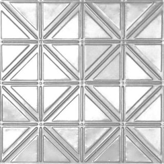 Shanko 2 ft. x 2 ft. Lay in Suspended Grid Tin Ceiling Tile in Brite Chrome (24 sq. ft. / case) CH215 2 c