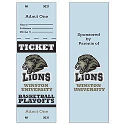 Full Color Event Tickets With Backside Printing Box Of 50