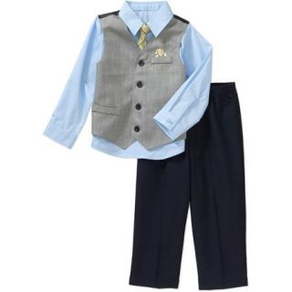 George Baby Toddler Boy Special Occasion 4 Piece Vest Outfit Set