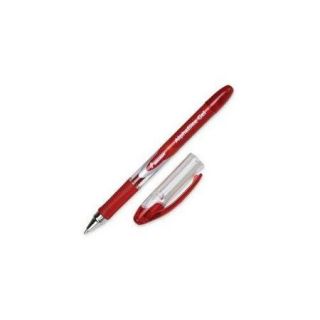 Skilcraft Alpha Elite Gel Pen   Red Ink   Clear Barrel   12 / Pack (NSN5005213)