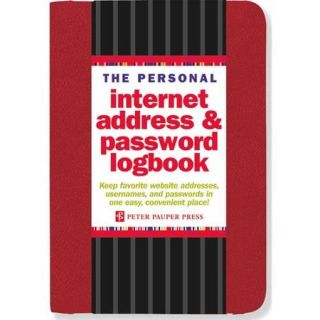 The Personal Internet Address & Password Logbook   Red