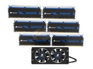 CORSAIR DOMINATOR 24GB (6 x 4GB) 240 Pin DDR3 SDRAM DDR3 1333 (PC3 10600) Desktop Memory with DHX Pro Connector and Airflow II Fan Model CMP24GX3M6A1333C9