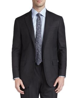 Isaia Two Button Wool Suit, Gray