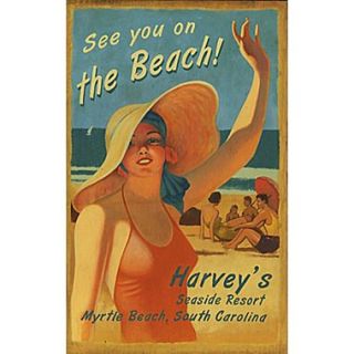 Vintage Signs On the Beach Vintage Advertisement Plaque