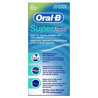 Oral B Super Floss Pre Cut Strands Mint 50 ct