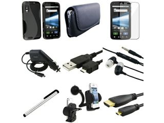 Insten For Motorola Atrix 4G MB860 Cell Phone Accessory Bundle 3FT HDMI Cable