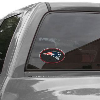 New England Patriots Carbon 8 x 8 Oval Repositionable Vinyl Decal