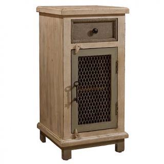Hillsdale Furniture LaRose Cabinet with Chicken Wire Accent   Antique White   8098246