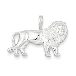 Sterling Silver Lion Charm (0.7in long x 1.1in wide)