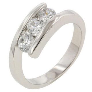 Kate Bissett Clear Cubic Zirconia Classic Audrey Ring