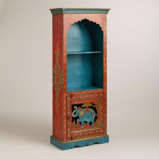Elephant and Floral Motif Bookcase
