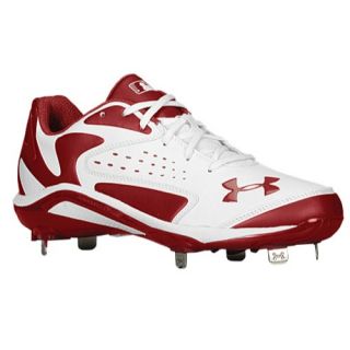 Under Armour Yard Low ST   Mens   Baseball   Shoes   White/Maroon