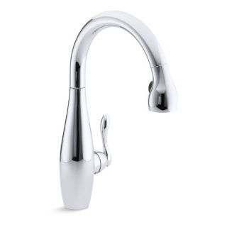 Kohler Clairette Single  or Three Hole Kitchen Sink Faucet with Pull