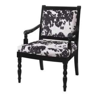 Glossy Black Cow Print Chair   16452689   Shopping