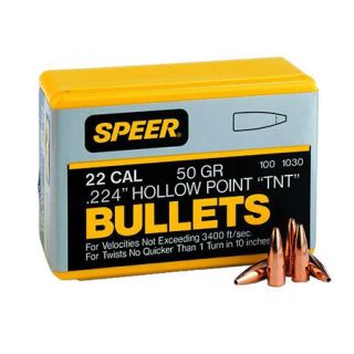 Speer TNT Bullets .22 .224 dia. 70 gr. Semi Spitzer 425109