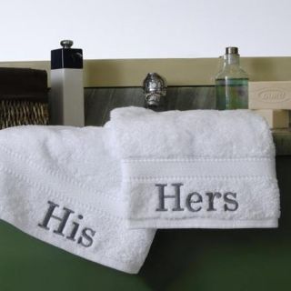 Authentic Hotel Personalized His and Hers Turkish Cotton Hand Towels (Set of 2)