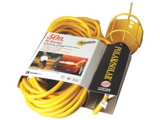 Coleman Cable 172 05658 50' Yellow Polar Solar Trouble Light W Metal Gua