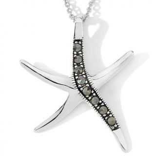 Sterling Silver Marcasite Starfish Pendant