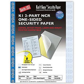 Blanks/USA Kant Kopy 8 1/2 x 11 20 lbs. K1 Carbonless Security Paper, Blue, 500/Pack