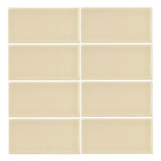 Jeffrey Court Summer Wheat Gloss 3 in. x 6 in. x 8 mm Ceramic Wall Tile 99509