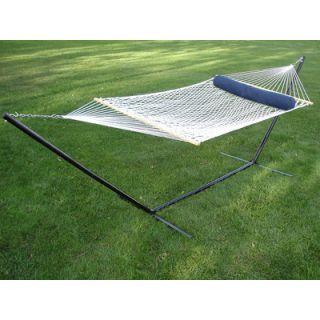 Vivere Hammocks Polyester Rope Hammock with Stand