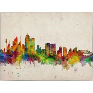 Trademark Art 'Sydney Skyline' Canvas Art by Michael Tompsett