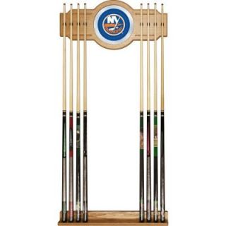 Trademark NHL New York Islanders 30 in. Wooden Billiard Cue Rack with Mirror NHL6000 NYI