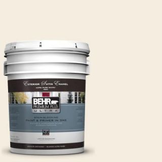 BEHR Premium Plus Ultra 5 gal. #W D 300 Eggshell Cream Satin Enamel Exterior Paint 985005