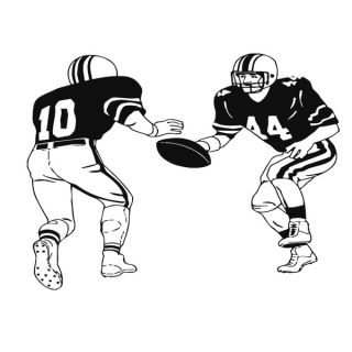 Two American Football Players Vinyl Art Wall Decal