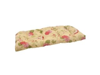 44" Solarium Bashful Blossom Outdoor Tufted Patio Furniture Loveseat Cushion