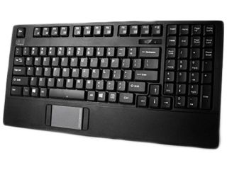 ADESSO WKB 4210UB Black 105 Normal Keys USB RF Wireless Slim Compact Touchpad Keyboard