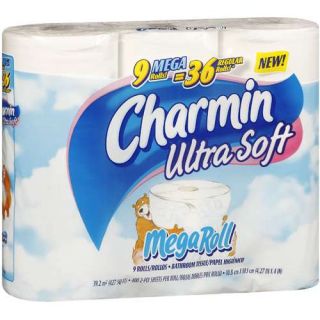 Charmin: Ultra Soft Mega Roll Bathroom Tissue, 9 ct