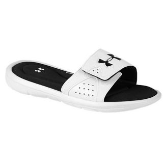 Under Armour Ignite IV Slide   Boys Grade School   Casual   Shoes   White/Black