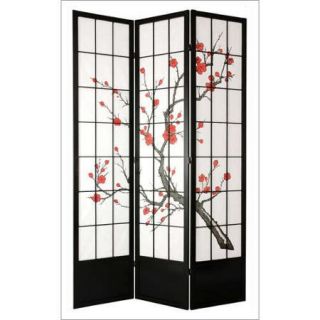 Oriental Furniture 83.5'' Cherry Blossom Shoji Room Divider