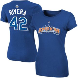 Majestic Mariano Rivera New York Yankees 2013 MLB All Star Game Ladies Name and Number T Shirt   Royal Blue