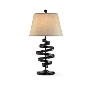 Ok 32 in Iron Indoor Table Lamp with Fabric Shade